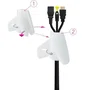 Nanocable Organizador de Cables Flexible 25 mm, Blanco, 3 m